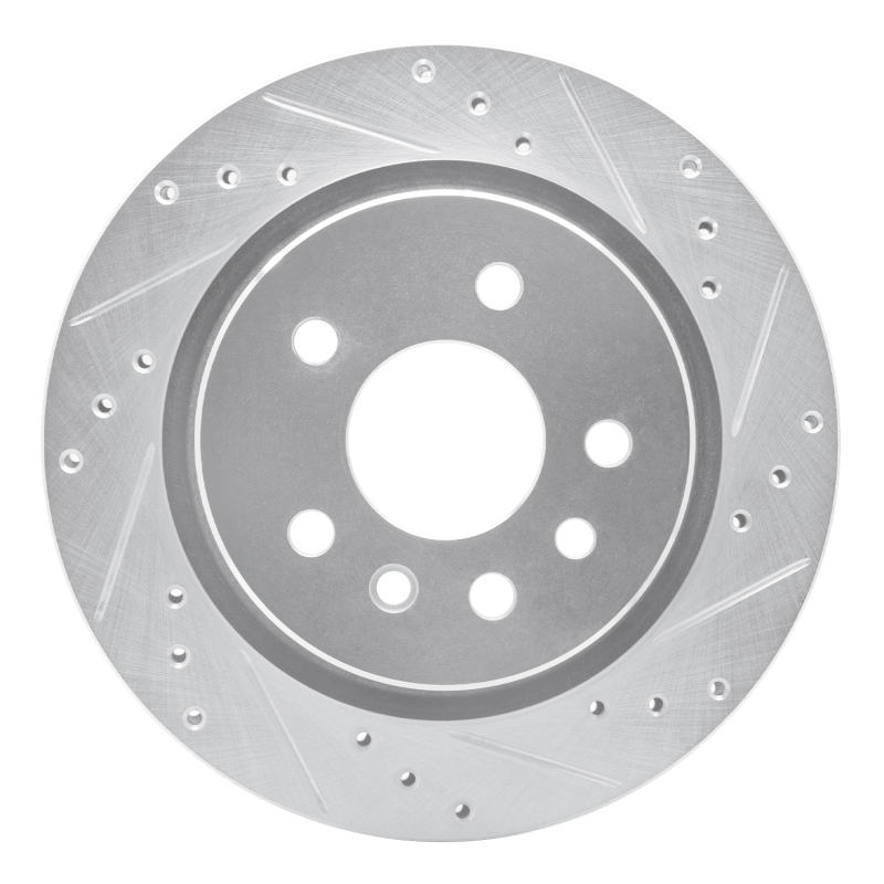 Cadillac Catera Brake Rotor (1) - Rear Right - R1 Concepts - Drilled & Slotted - Silver - 2001